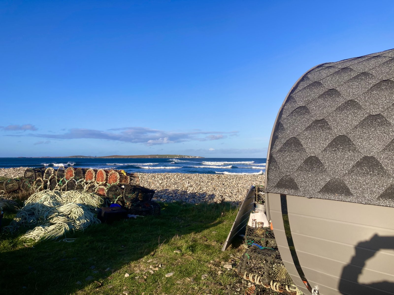 The sauna overlooking Magheroarty Reef