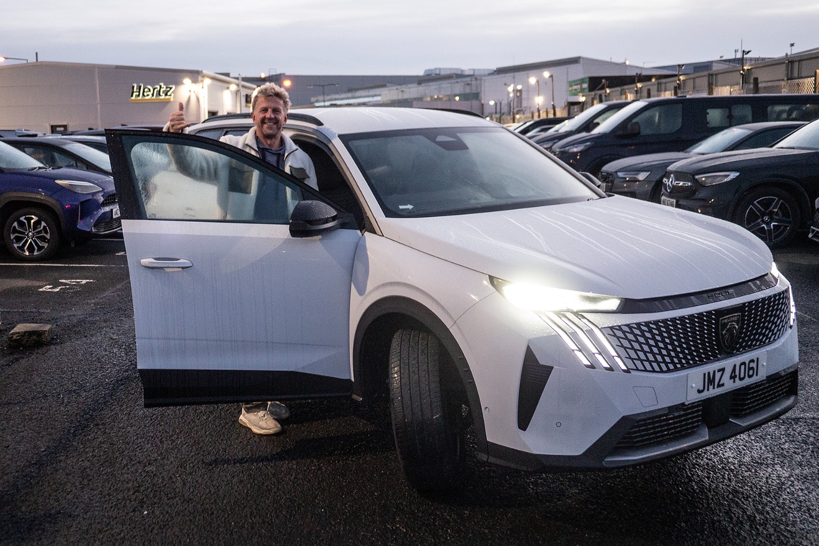 Picking up the hire car for a windsurf road trip