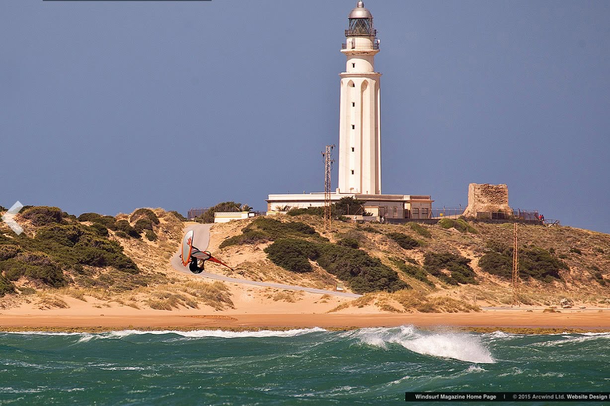Windsurfing action shot, Tarifa, Spain