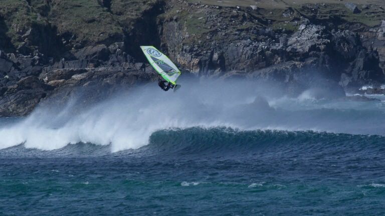 Kauli Seadi windsurfing, Isle of Lewis aerial