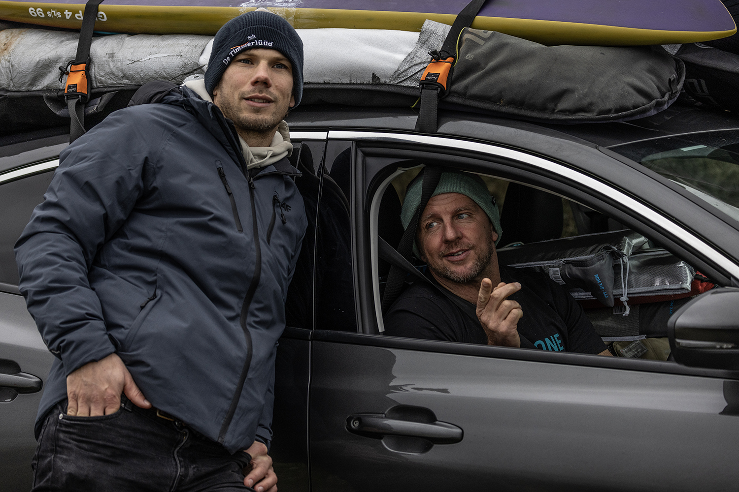 Timo and Leon Jammer loading boards for a road trip